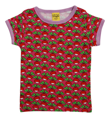 Duns Short Sleeve Top - Radish - Raspberry Rose